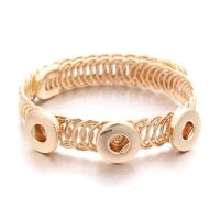 (image for) Mini Snap 12mm - Bangle Wire Wrap Triple Gold