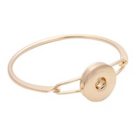 (image for) Snap Jewelry Hinge Bangle Gold Plated 18-20mm Fits Ginger Charms