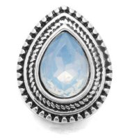 (image for) Mini 12mm Snap Jewelry Rhinestone Teardrop - Light Blue AB
