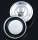 (image for) Mini 12mm Snap Jewelry Stone - Mother of Pearl Black Rim