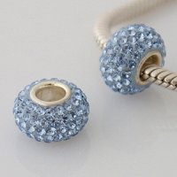 (image for) Austrian Crystal Charm 925 - 5 Row - Sky Blue