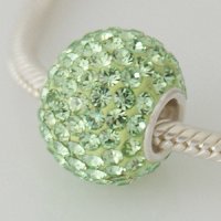 (image for) Charm 925 - 7 Row - Giant Crystals - Peridot Lime