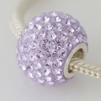 (image for) Charm 925 - 7 Row - Giant Crystals - Lavender Purple