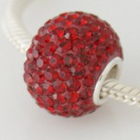 (image for) Charm 925 - 7 Row - Giant Crystals - Garnet Red