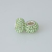 (image for) 925 Austrian Crystal Mini Bead 3.5 mm Hole - Peridot Lime Green