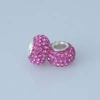 (image for) 925 Austrian Crystal Mini Bead 3.5 mm Hole - Pink