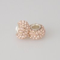 (image for) 925 Austrian Crystal Mini Bead 3.5 mm Hole - Light Peach