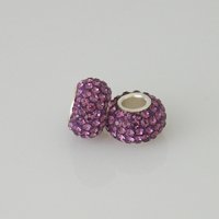 (image for) 925 Austrian Crystal Mini Bead 3.5 mm Hole - Purple