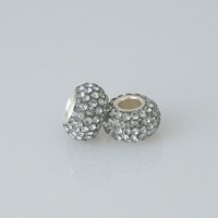 (image for) 925 Austrian Crystal Mini Bead 3.5 mm Hole - Gray