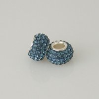 (image for) 925 Austrian Crystal Mini Bead 3.5 mm Hole - Lapis Blue