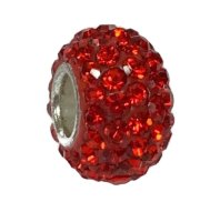 (image for) Silver Plated Core Crystal Charm Red