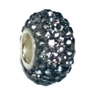 (image for) Silver Plated Core Crystal Charm Gray