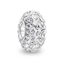 (image for) Silver Plated Core Crystal Charm Clear