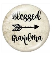 (image for) Snap Glass Jewelry Blessed Grandma fits18-20mm Ginger Snaps Item
