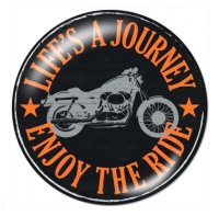 (image for) Snap Glass Jewelry Life is a Journey the Enjoy Rider Biker